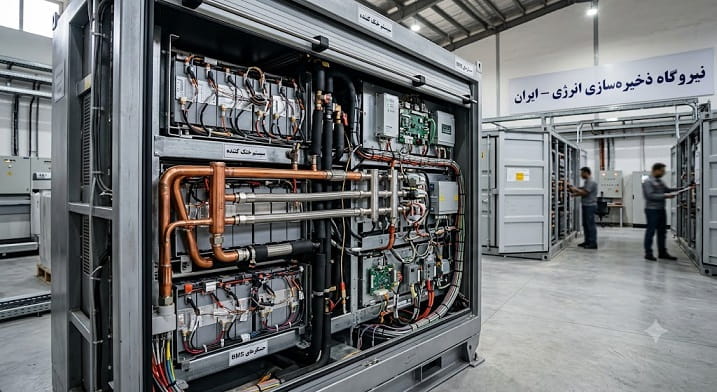 راهکارهای نوین مدیریت حرارتی بانک باتری‌های لیتیومی صنعتی