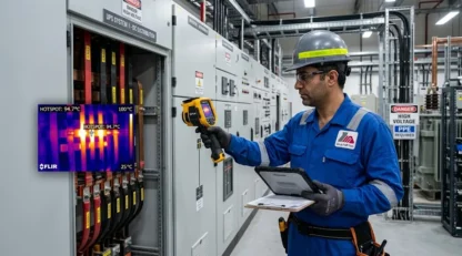 تحلیل علل گرم شدن اتصالات DC بالا و بازرسی ترموویژن تابلوهای UPS (استاندارد IEC 60364 و NFPA 70B)